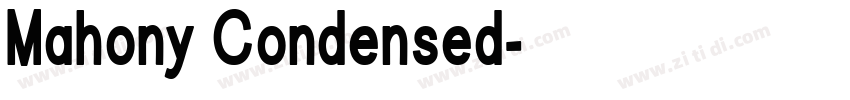 Mahony Condensed字体转换